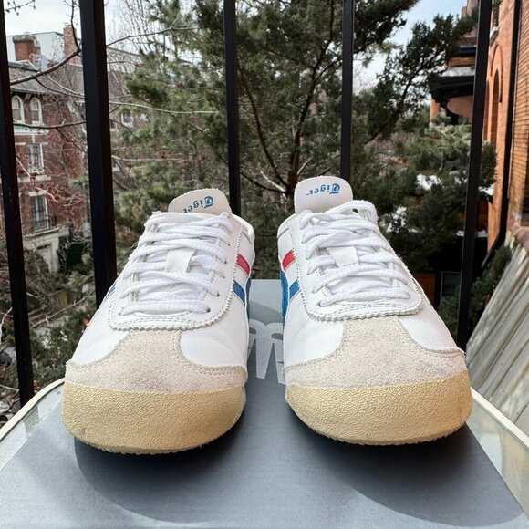 Onitsuka Tiger Mexico 66 Sneaker Shoe Blue Red White Womens 7.5 - Picture 6 of 10